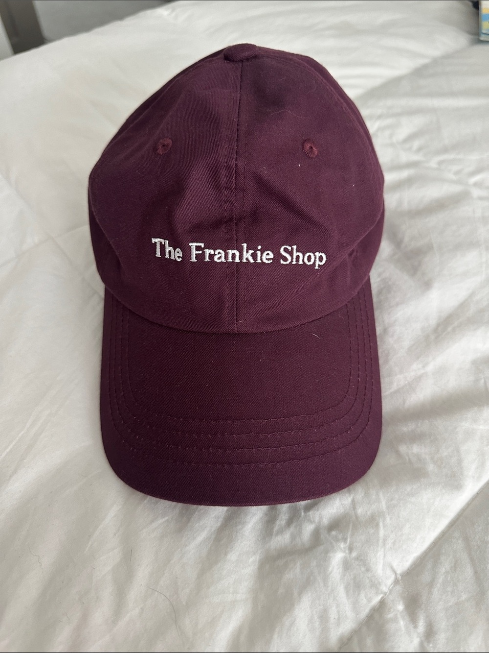 The Frankie Shop Maroon Logo Baseball Cap